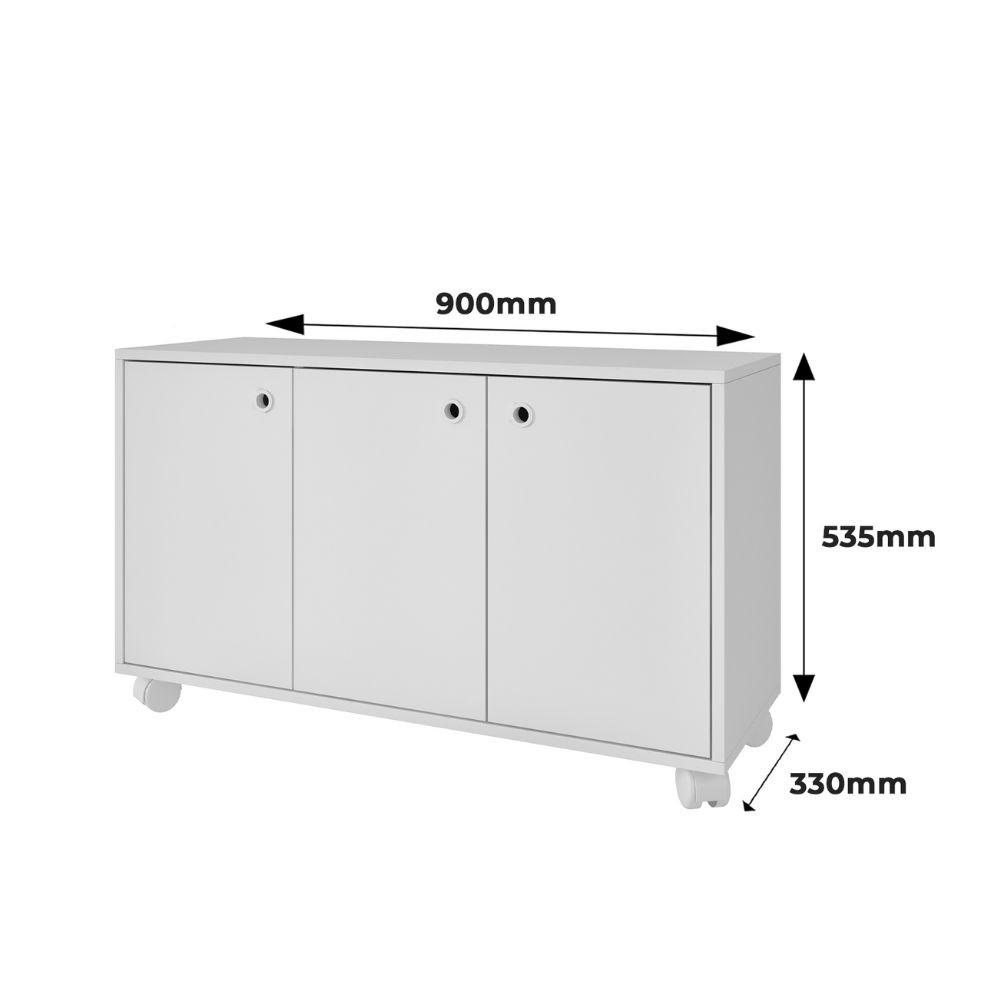 Rack para TV até 40 Polegadas 3 Portas com Rodízio BSE01 BRV Móveis - 4