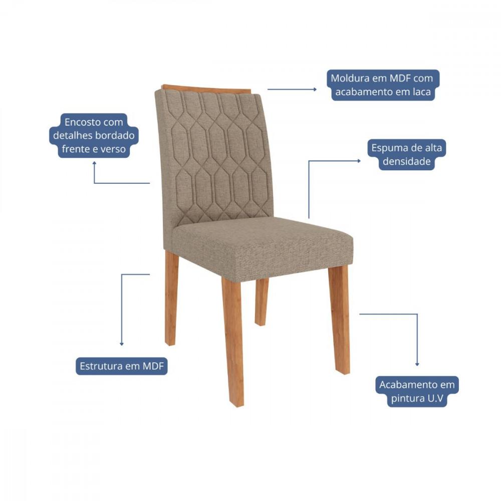 Conjunto Sala de Jantar Mesa 210cm Ester com 8 Cadeiras Carla Cimol - 7