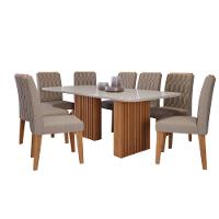 Conjunto Sala de Jantar Mesa 210cm Ester com 8 Cadeiras Carla Cimol - 2