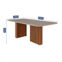 Conjunto Sala de Jantar Mesa 210cm Ester com 8 Cadeiras Carla Cimol
