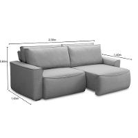 Sofá 3 Lugares Retrátil e Reclinável Veludo Nobile Ferguile - 3