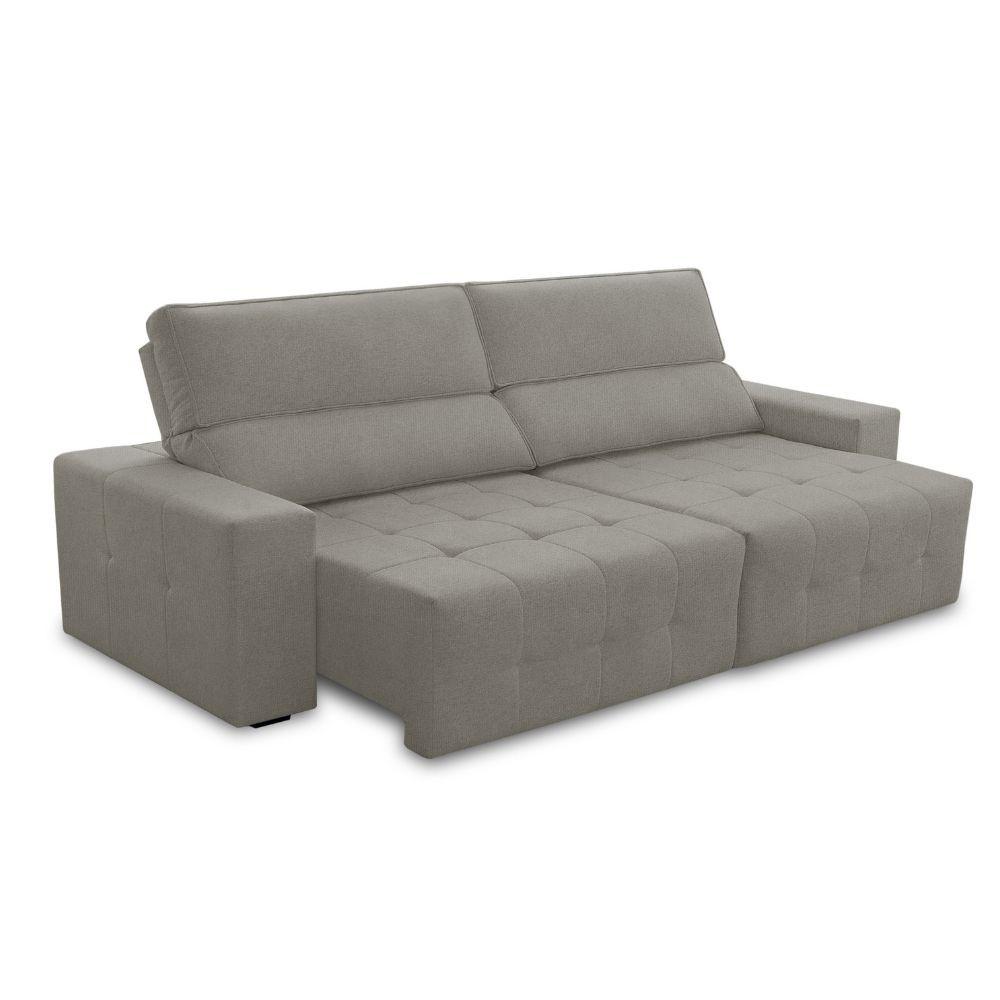 Sofá 3 Lugares Retrátil e Reclinável Veludo Village Ferguile - 4