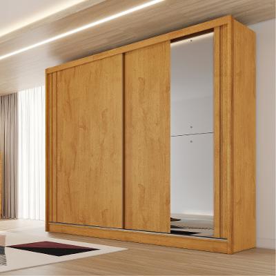 Guarda Roupa Casal Flex com 1 Espelho 2 Portas de Correr Em MDF Monterey Made Marcs