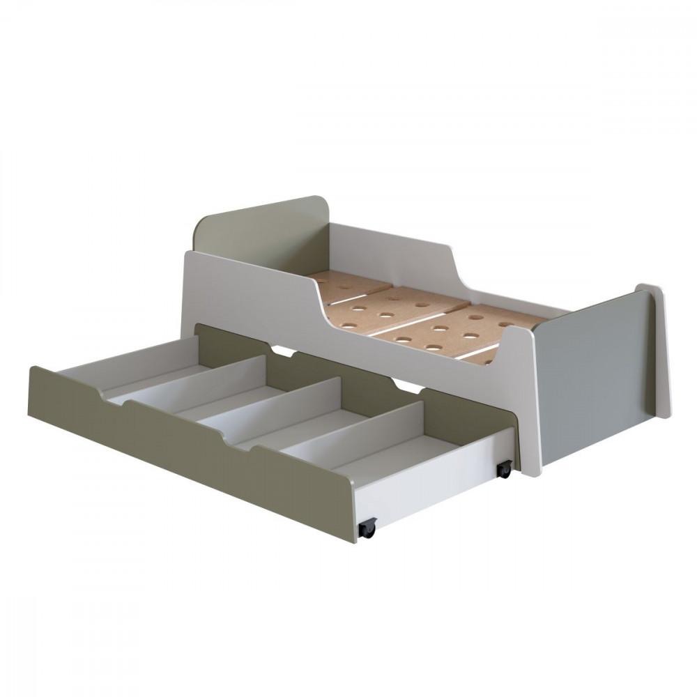 Cama Infantil  Solteiro Mick com Baú Auxiliar em MDF Mobikasa - 2