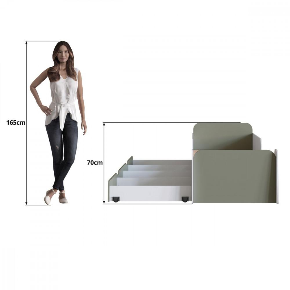 Cama Infantil  Solteiro Mick com Baú Auxiliar em MDF Mobikasa - 3