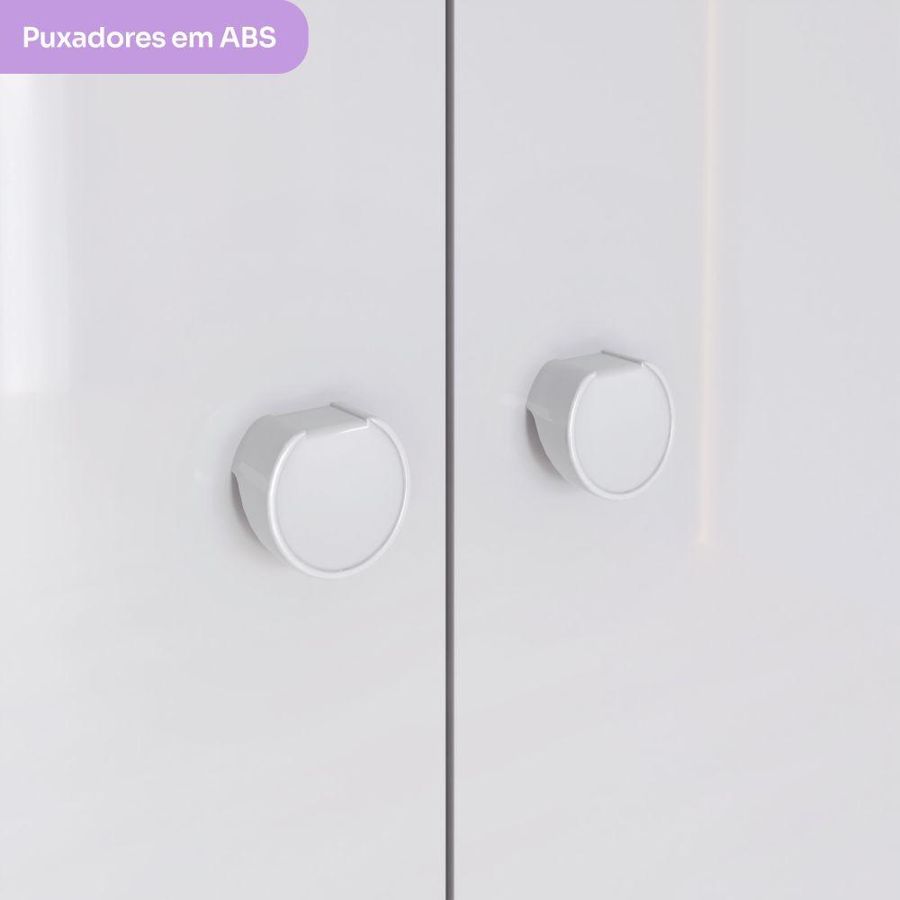 Guarda Roupa Infantil 3 Portas 2 Gavetas Bala de Menta IA110 Henn - 7