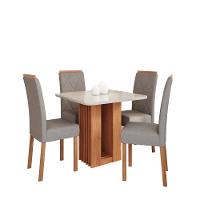 Conjunto Sala de Jantar Mesa Ariela com 4 Cadeira em MDF Clarice Cimol - 2