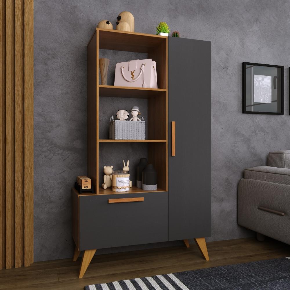 Estante Multiuso 1 Porta 1 Gaveta Versatil Indekes - 1