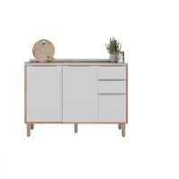 Balcão de Pia 3 Portas 2 Gavetas 120cm sem Pia 100 MDF Diva MGM Móveis - 1