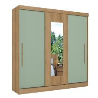 Guarda Roupa Solteiro com Espelho 3 Portas de Correr Vision GlassTHB - 2