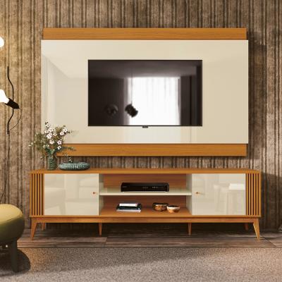 Rack com Painel Ripado para TV até 75 Polegadas 2 Portas Legacy EDN Móveis