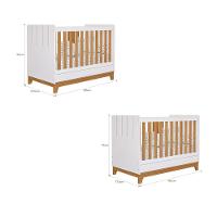 Quarto Bebê Gêmeos com 2 Berços Mini Cama Liza Permobili - 3