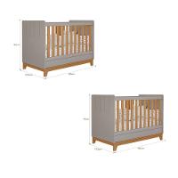 Quarto Bebê Gêmeos com 2 Berços Mini Cama Liza Permobili - 3