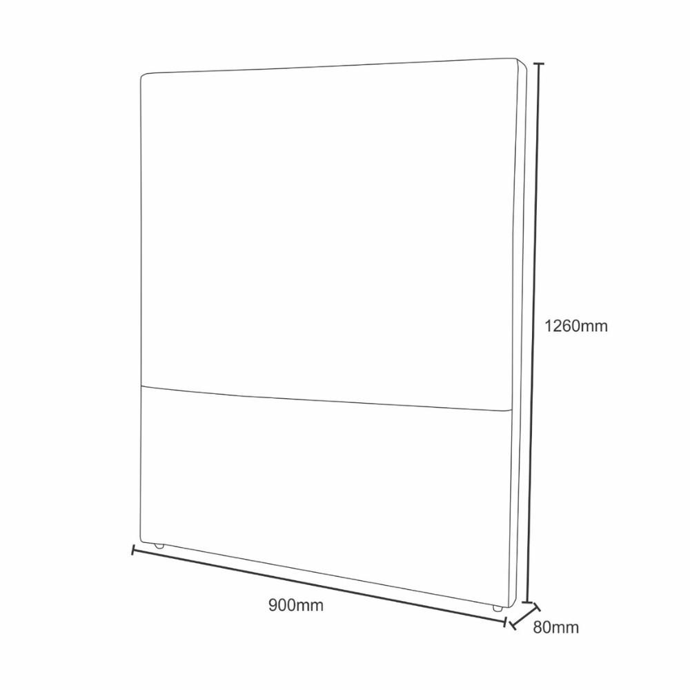 Cabeceira Estofada Solteiro 90cm Veludo Sky Plus Simbal - 3