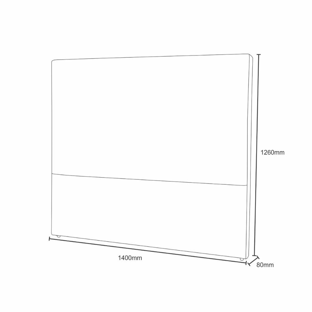 Cabeceira Estofada Casal 140cm Veludo Sky Plus Simbal - 3