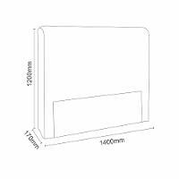 Cabeceira Estofada Casal 140cm Corino Dama New Plus Simbal - 3