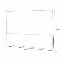 Cabeceira Estofada Queen 160cm Veludo Sky Plus Simbal - 3