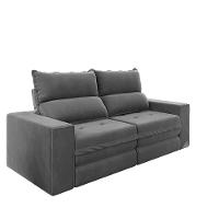 Sofá 3 Lugares Retrátil Reclinável 180cm Suede Buzios Flash Estofados - 2