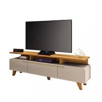 Rack para TV até 70 Polegadas 3 Portas com Pés de Madeira Essenza HB Móveis - 2