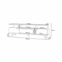 Rack para TV até 70 Polegadas 3 Portas com Pés de Madeira Essenza HB Móveis - 3