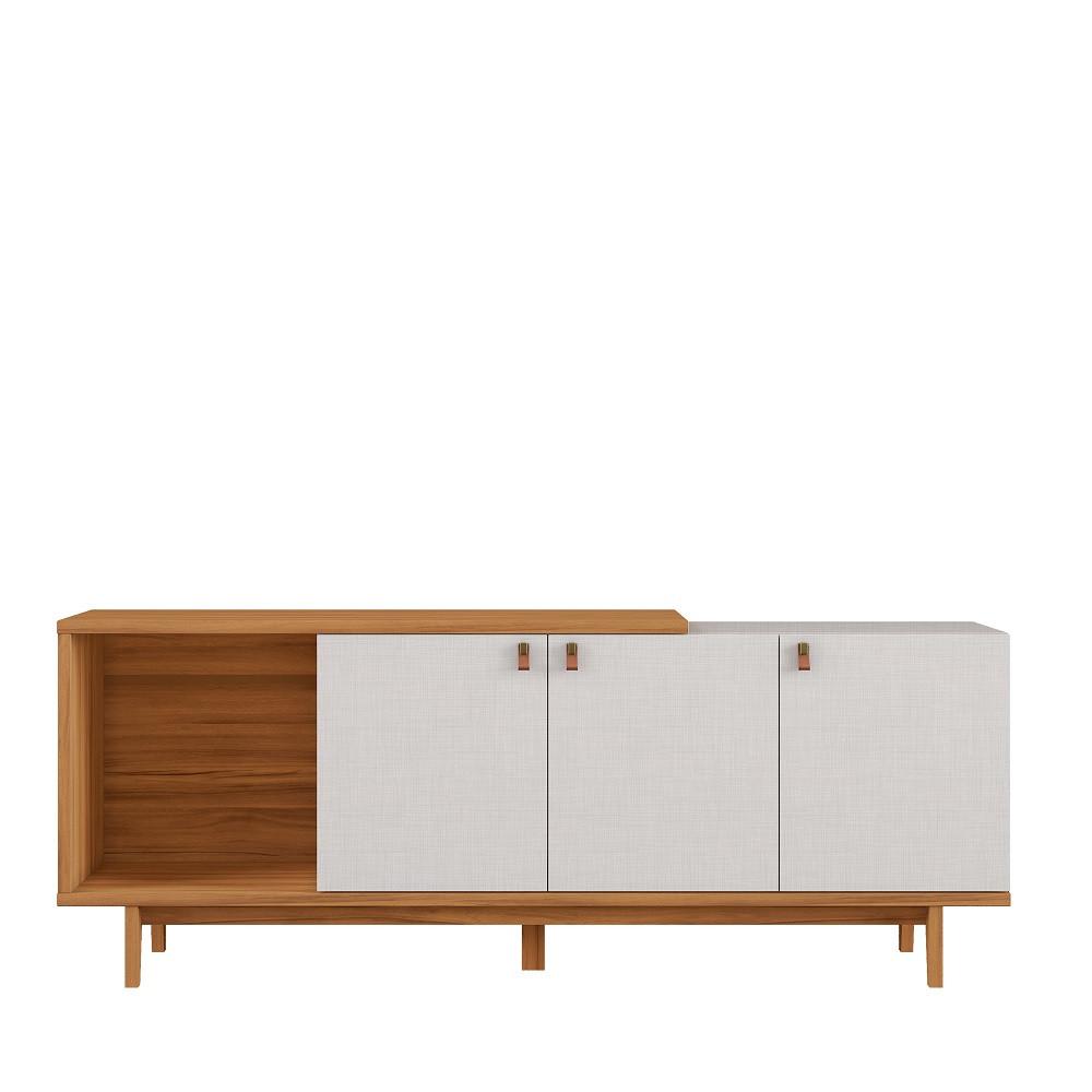 Rack para TV até 50 Polegadas 3 Portas com Pés de Madeira NT 1380 Notável Móveis - 2