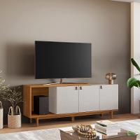 Rack para TV até 50 Polegadas 3 Portas com Pés de Madeira NT 1380 Notável Móveis - 1