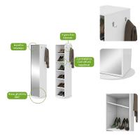 Sapateira com Espelho 1 Porta Esthela Lopas - 3