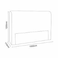Cabeceira Estofada King 195cm Corino Dama New Plus Simbal - 3