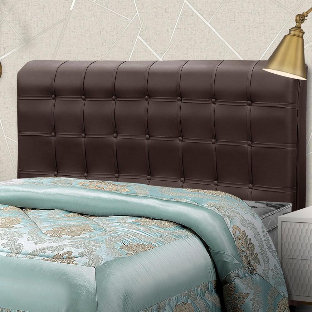 Cabeceira Estofada King 195cm Corino Dama New Plus Simbal - 1