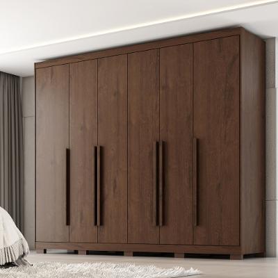 Guarda Roupa Casal com Pés 6 Portas em MDF Platinium Zanzini