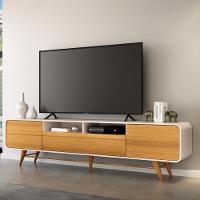 Rack para TV até 85 Polegadas 3 Portas com Pés de Madeira Época HB Móveis - 1