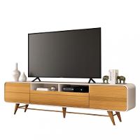 Rack para TV até 85 Polegadas 3 Portas com Pés de Madeira Época HB Móveis - 2