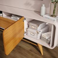 Rack para TV até 85 Polegadas 3 Portas com Pés de Madeira Época HB Móveis