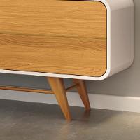 Rack para TV até 85 Polegadas 3 Portas com Pés de Madeira Época HB Móveis - 5