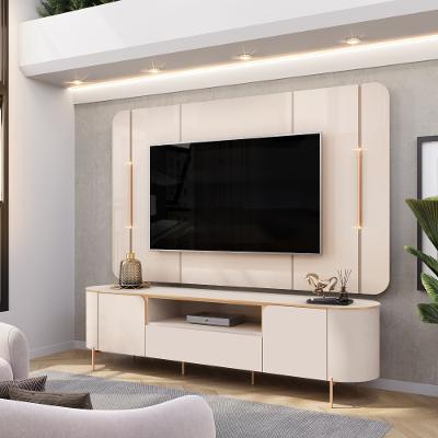 Rack com Painel para TV até 75 Polegadas LED 2 Portas 100 MDF Areta DJ Móveis