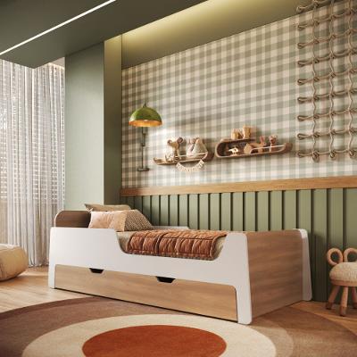Cama Infantil  Solteiro Mick com Cama auxiliar em MDF Mobikasa