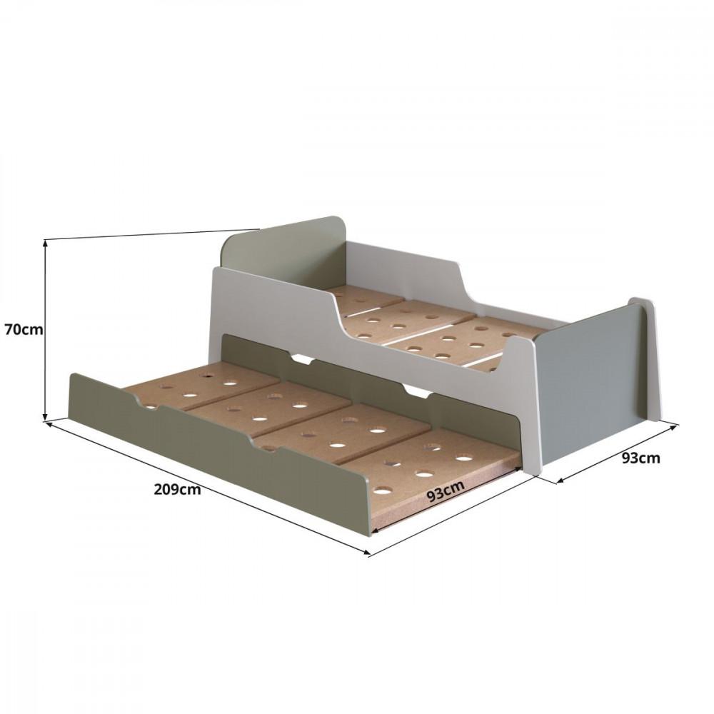 Cama Infantil  Solteiro Mick com Cama auxiliar em MDF Mobikasa - 6