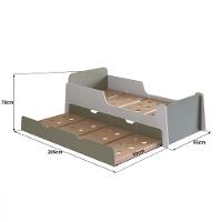 Cama Infantil  Solteiro Mick com Cama auxiliar em MDF Mobikasa - 6