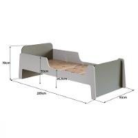 Cama Infantil  Solteiro Mick com Cama auxiliar em MDF Mobikasa - 7