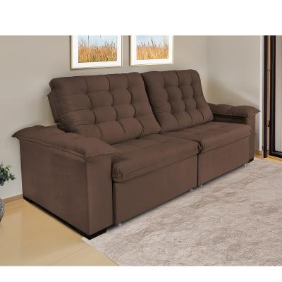 Sofá 3 Lugares Retrátil Reclinável 230cm Veludo Veneza Riu Estofados