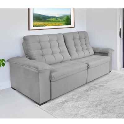 Sofá 3 Lugares Retrátil Reclinável 230cm Veludo Veneza Riu Estofados