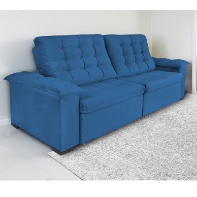 Sofá 3 Lugares Retrátil Reclinável 230cm Veludo Veneza Riu Estofados