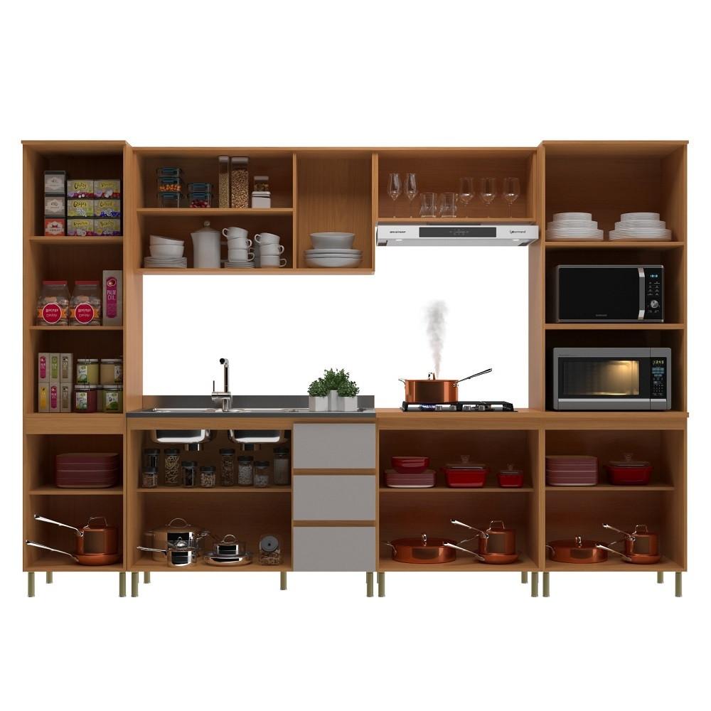 Cozinha Modulada 6 Peças sem Tampo MDF Florença Móveis Sul - 3