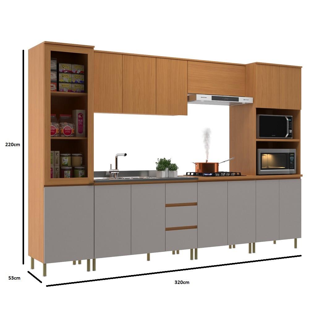 Cozinha Modulada 6 Peças sem Tampo MDF Florença Móveis Sul - 4