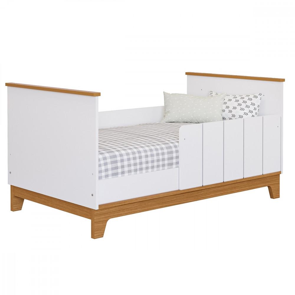 Quarto Bebê Gêmeos com 2 Berços Mini Cama e Cômoda 6 Gavetas Liza Permobili - 4