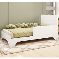 Quarto de Bebê com 2 Berço Mini Cama Cômoda 1 Portas 3 Gavetas com Janela Popy Retrô Peroba - 6