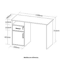 Escrivaninha 1 Porta 1 Gaveta Hall Artany - 4