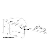 Escrivaninha de Canto 1 Gaveta Trend Artany