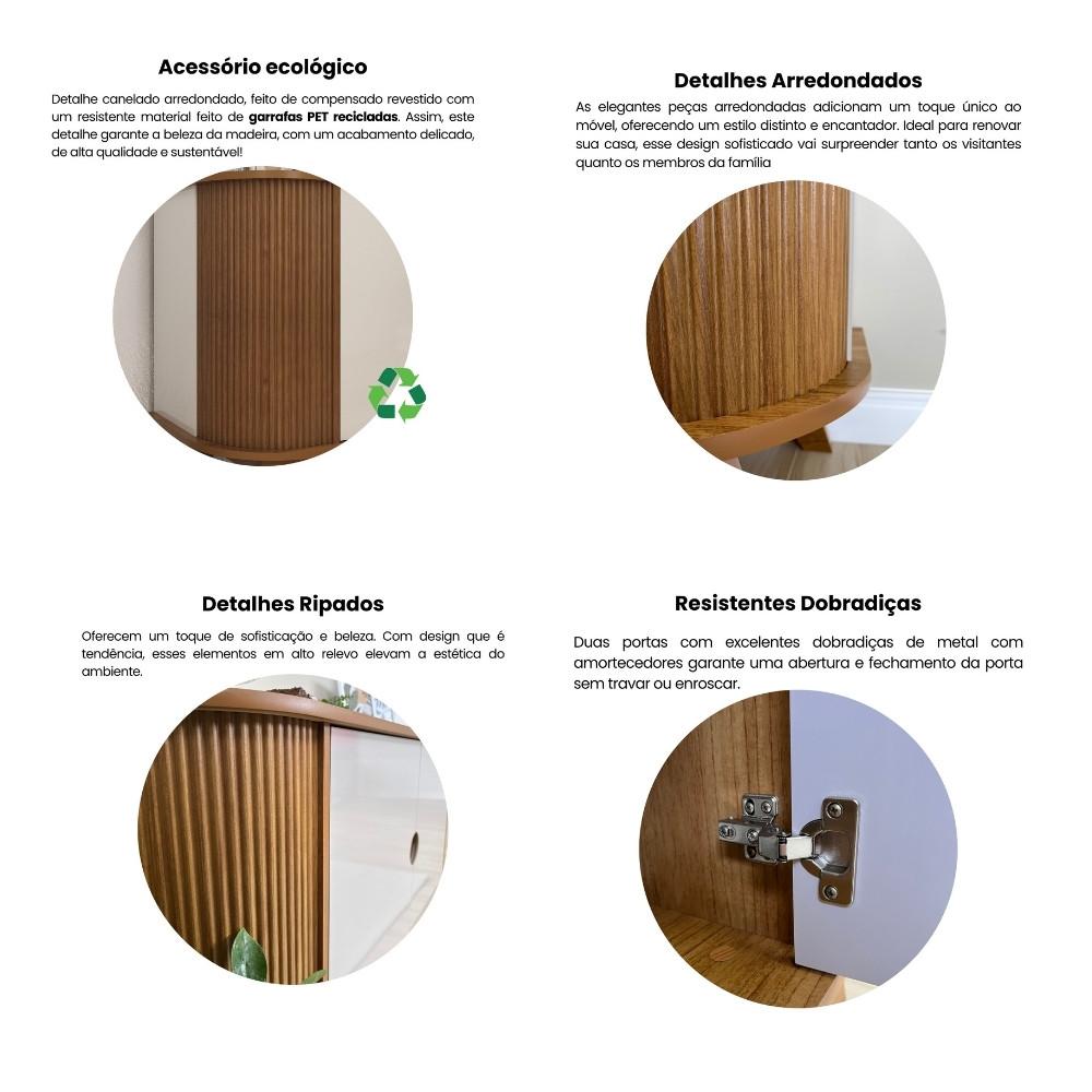 Aparador Buffet Ripado 2 Portas Vivaldi Artely - 5