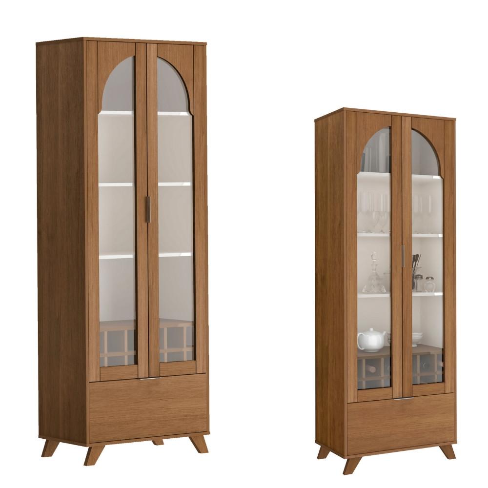 Cristaleira com Vidro 3 Portas e Garrafeiro Murano Artely - 5